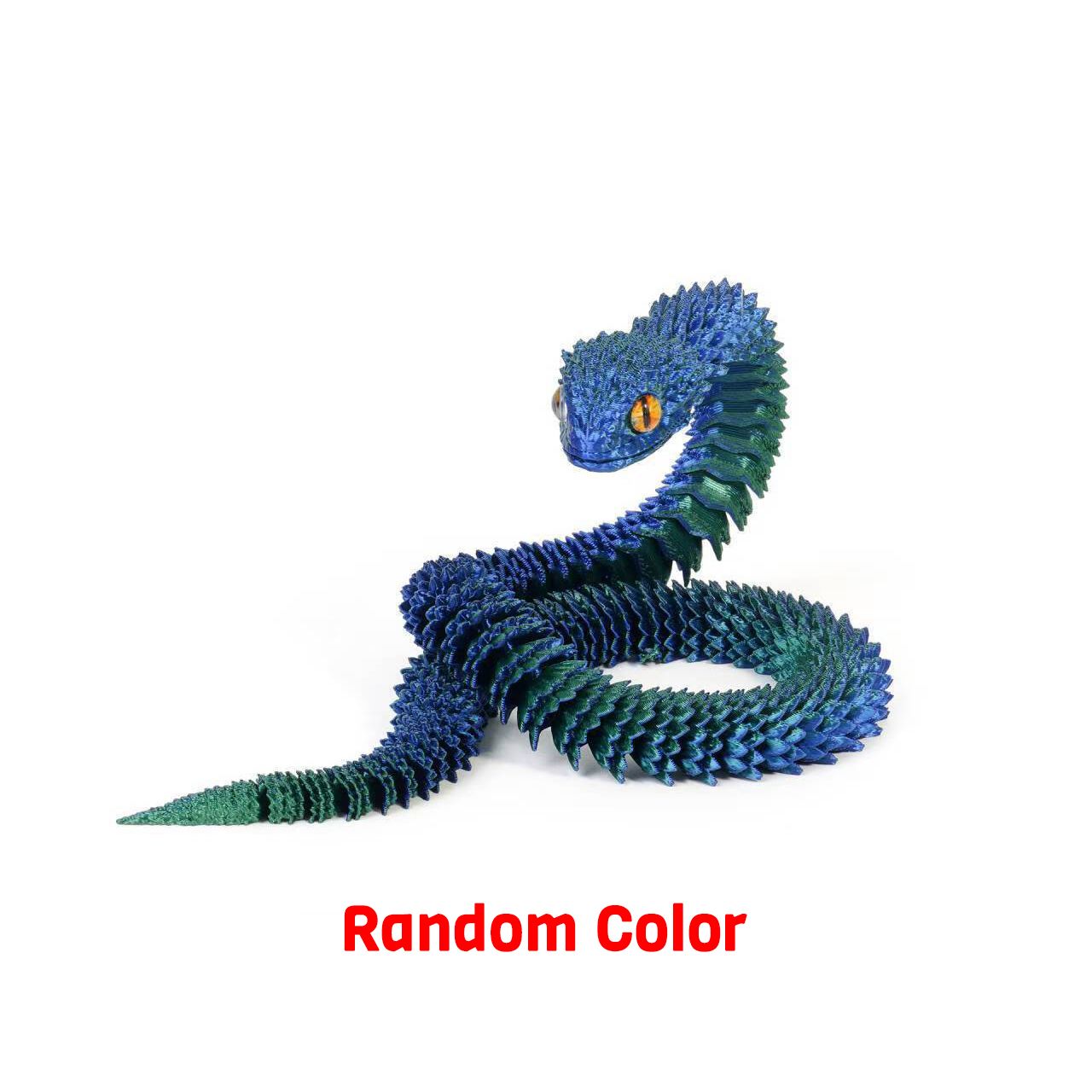 3D Printed Snake Movable Joint Fidget Toy Figurine Simulation Snake Office Desktop Ornament Gifts Crafts Figurines Miniatures