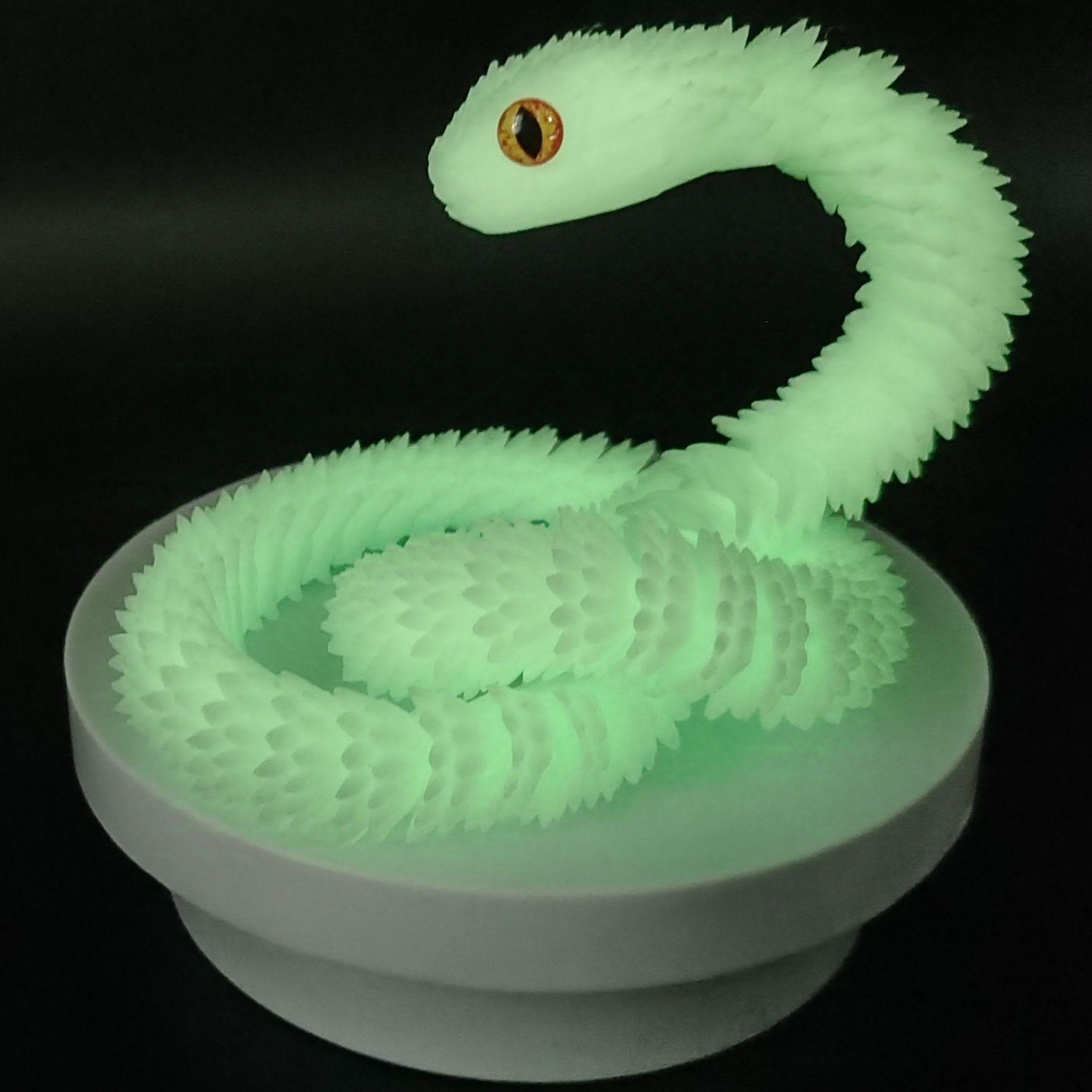 3D Printed Snake Movable Joint Fidget Toy Figurine Simulation Snake Office Desktop Ornament Gifts Crafts Figurines Miniatures