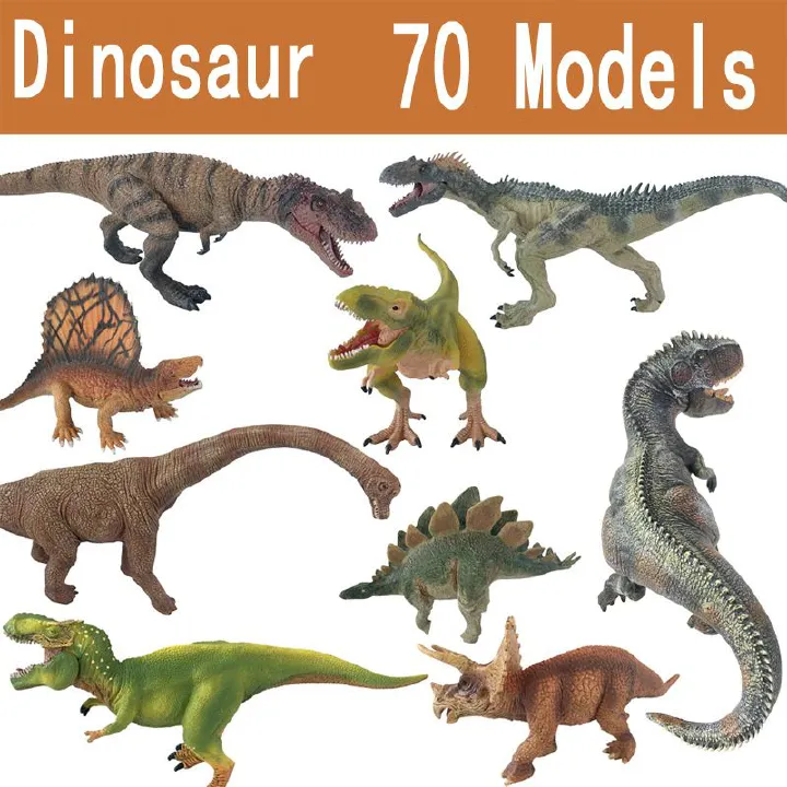 Toy realistic dinosaur toys: Tyrannosaurus rex, Tyrannosaurus tyrannus, Megalosaurus, King Raptor, Brachiosaurus - a great gift for a boy's birthday