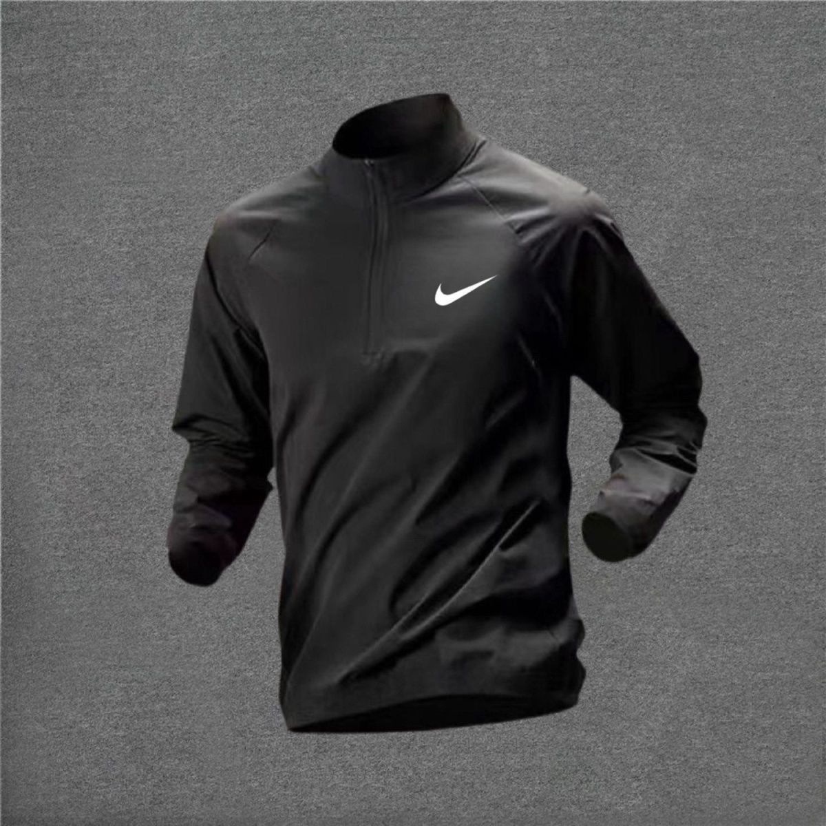High-quality half-zip training suit for men - quick-drying long-sleeved sports shirt for students, cyclists, sports enthusiasts, running and exercise wear set