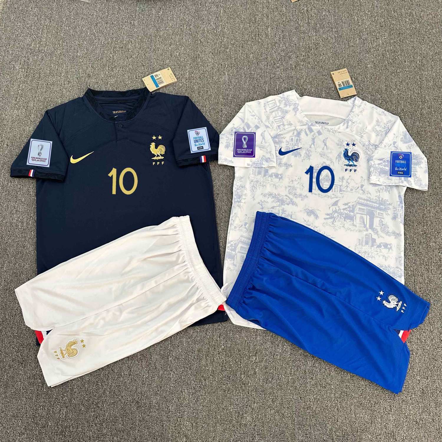 French football jersey 2022 World Cup 10th jersey home and away football uniform set for men and women adults' custom order