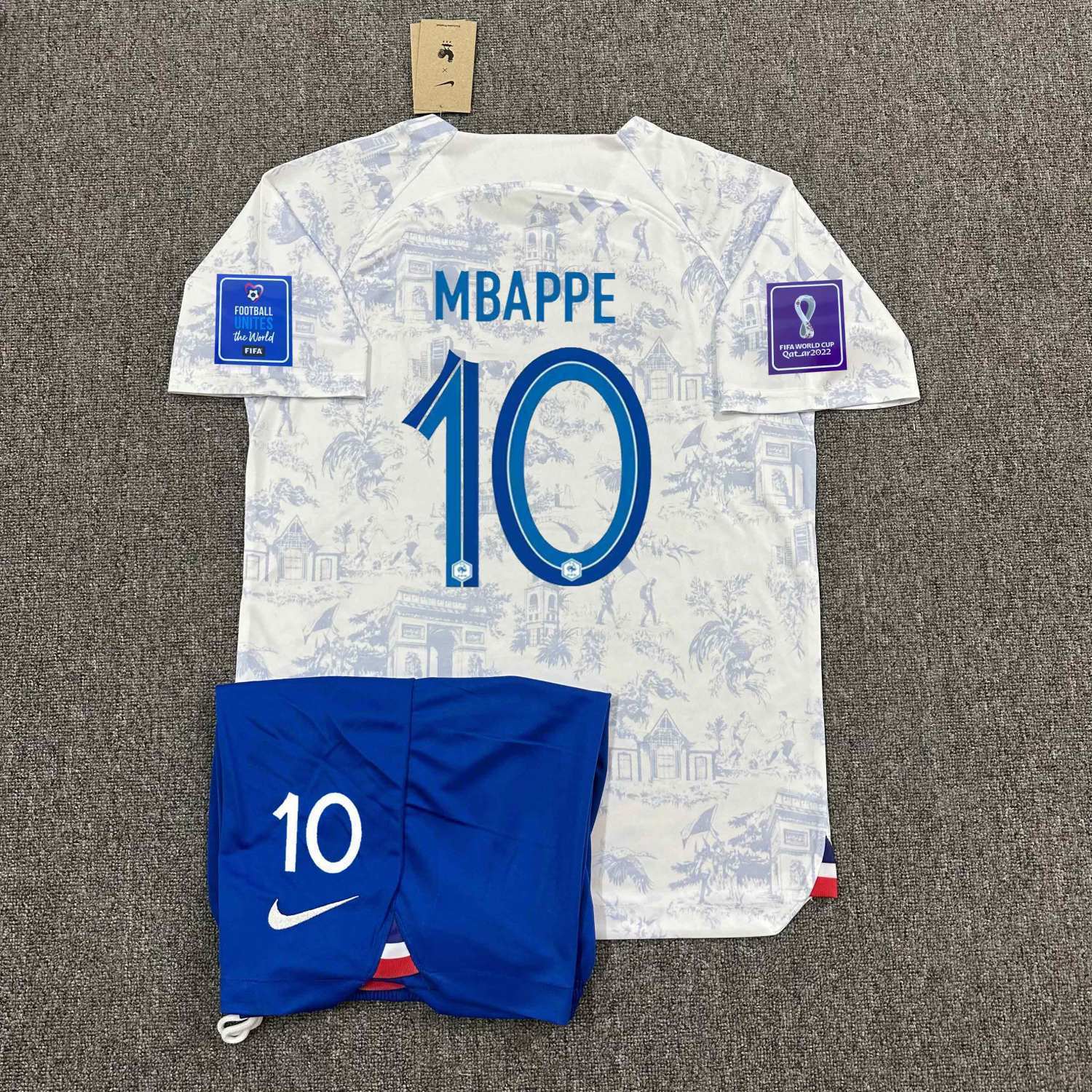 French football jersey 2022 World Cup 10th jersey home and away football uniform set for men and women adults' custom order