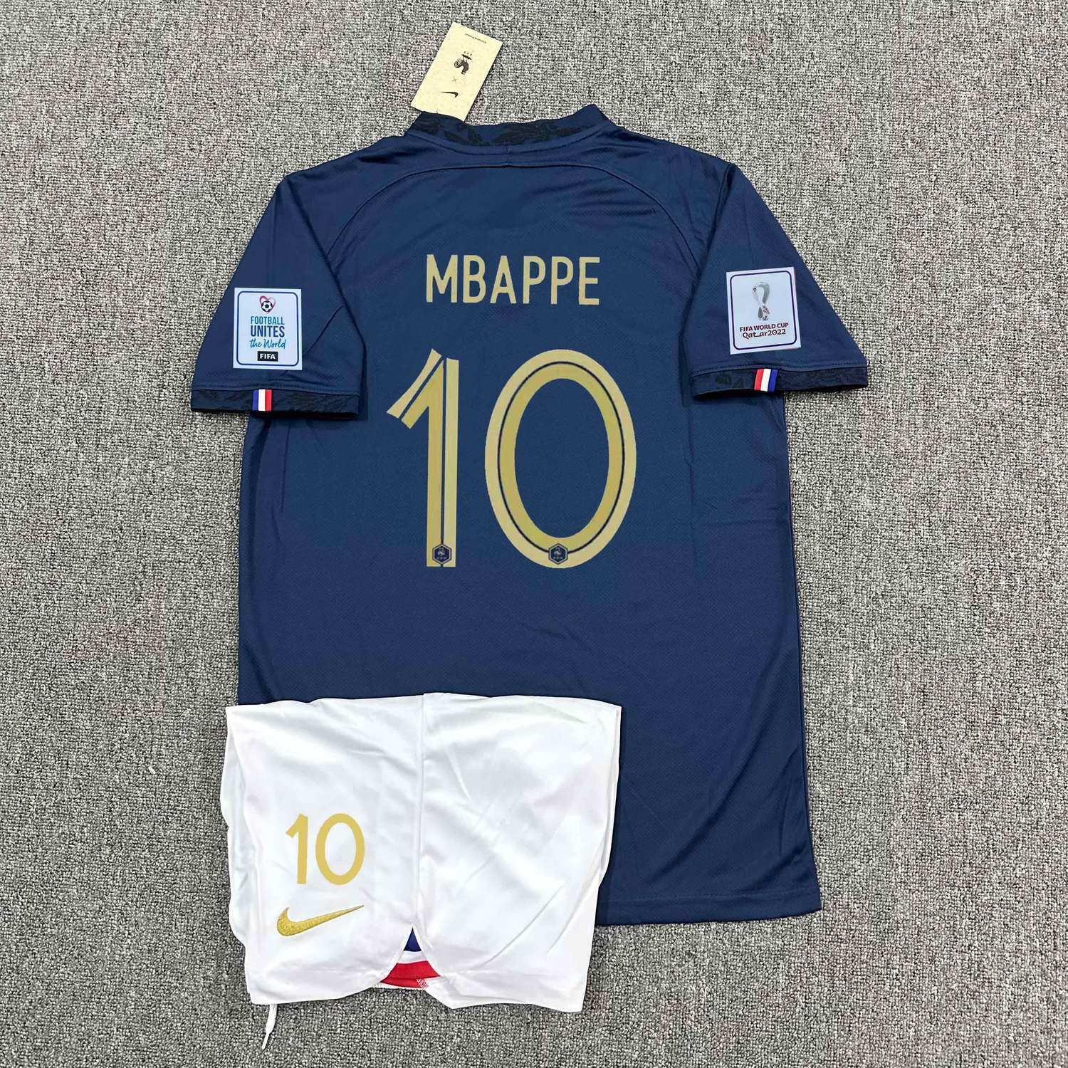 French football jersey 2022 World Cup 10th jersey home and away football uniform set for men and women adults' custom order