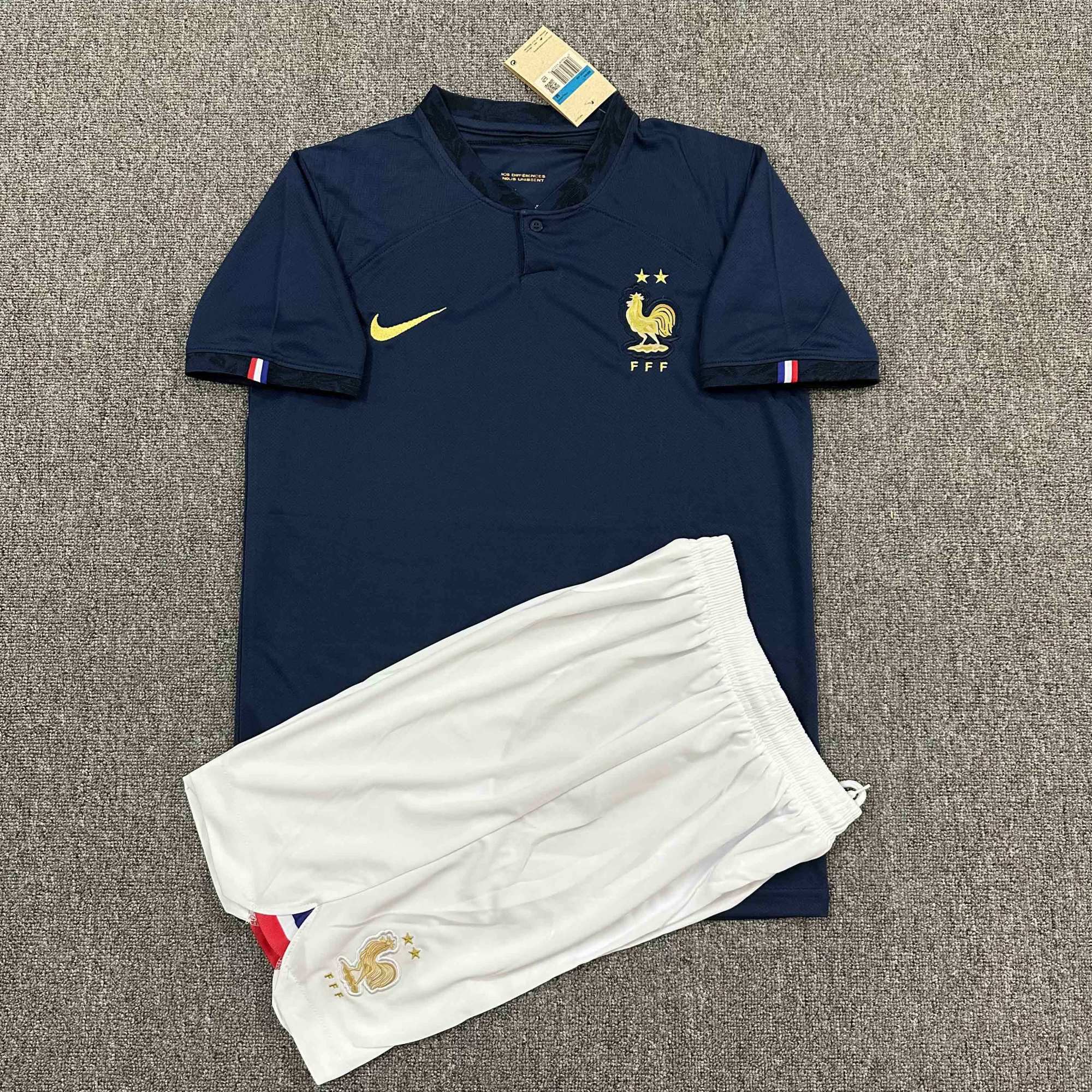 French football jersey 2022 World Cup 10th jersey home and away football uniform set for men and women adults' custom order