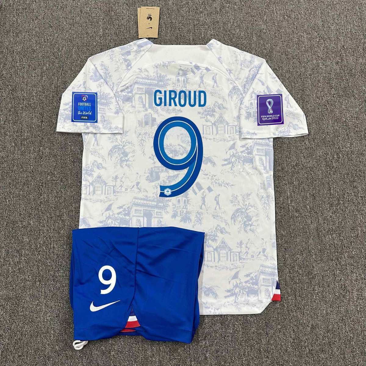 French football jersey 2022 World Cup 10th jersey home and away football uniform set for men and women adults' custom order