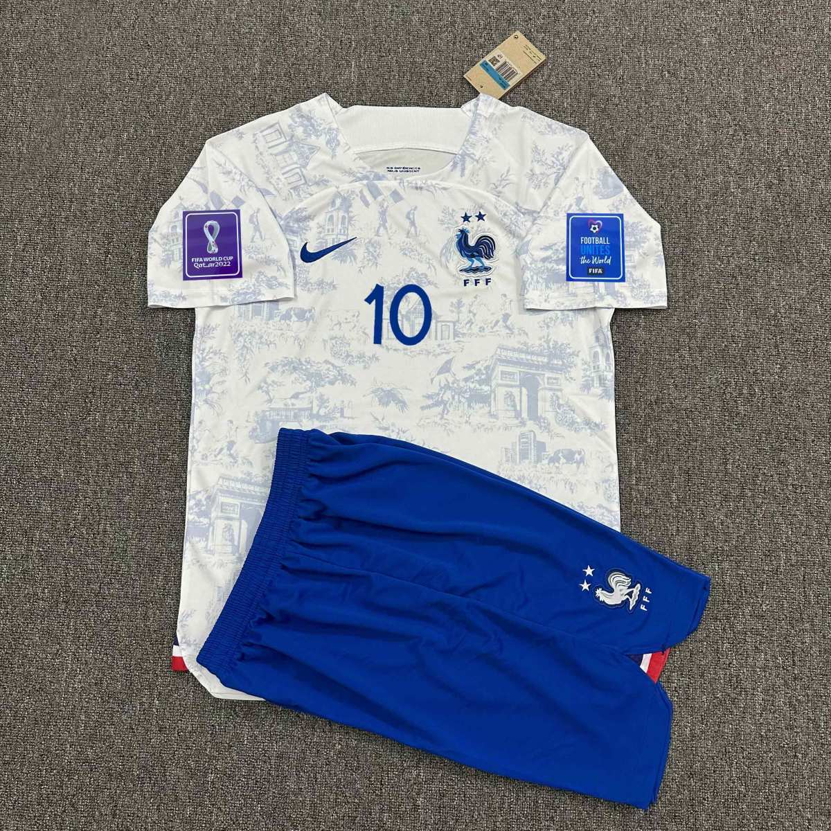French football jersey 2022 World Cup 10th jersey home and away football uniform set for men and women adults' custom order