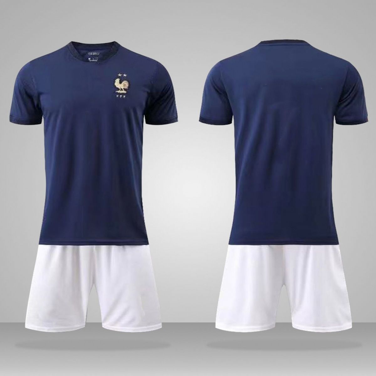 The jersey numbers of the French team players: 10 and 19. These are the official match and away jersey numbers for the European Cup