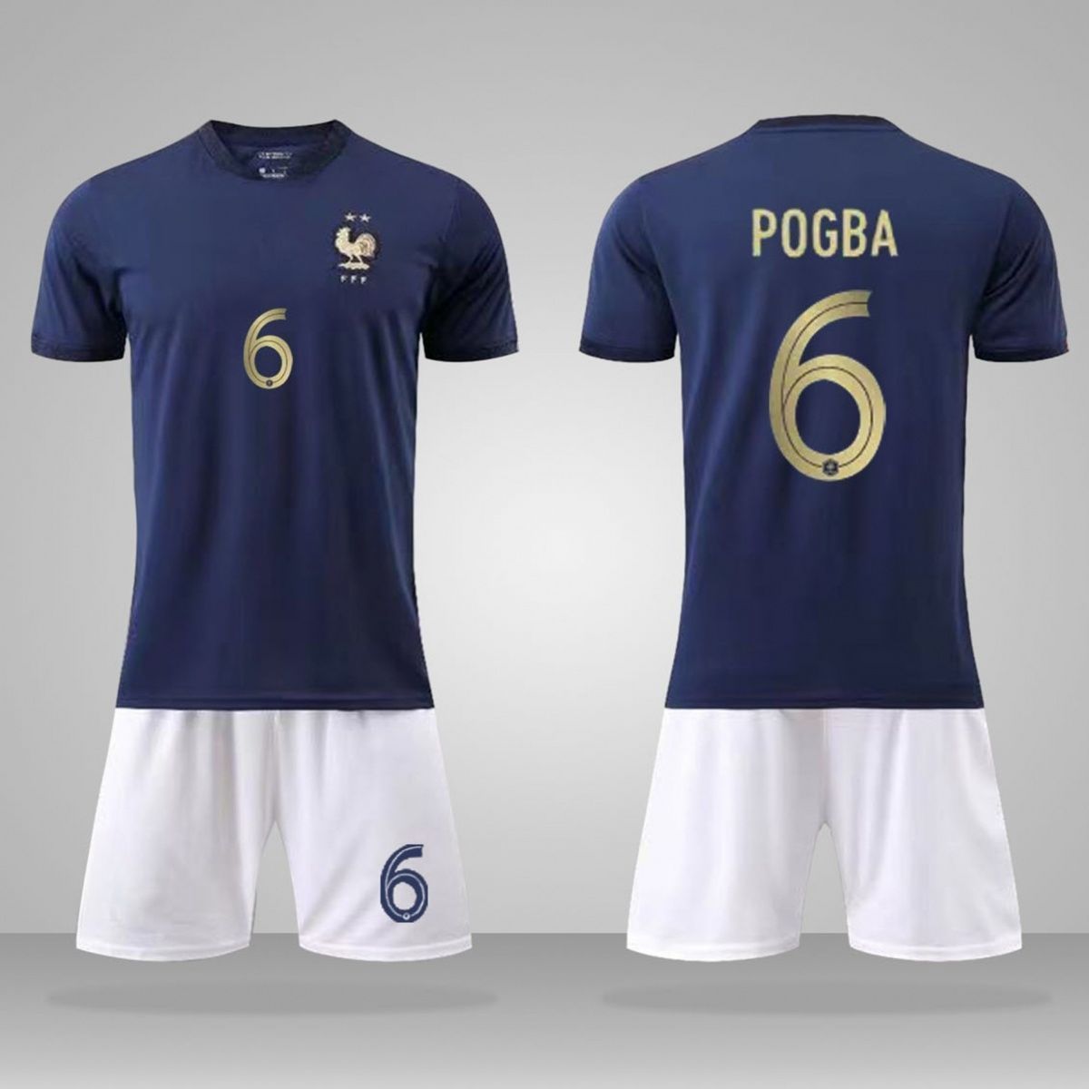 The jersey numbers of the French team players: 10 and 19. These are the official match and away jersey numbers for the European Cup