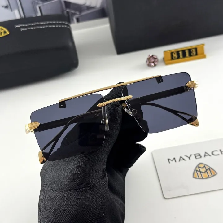 2026 new model frameless high-quality sunglasses for men and women, trendy and fashionable square-shaped high-end men's sunglasses