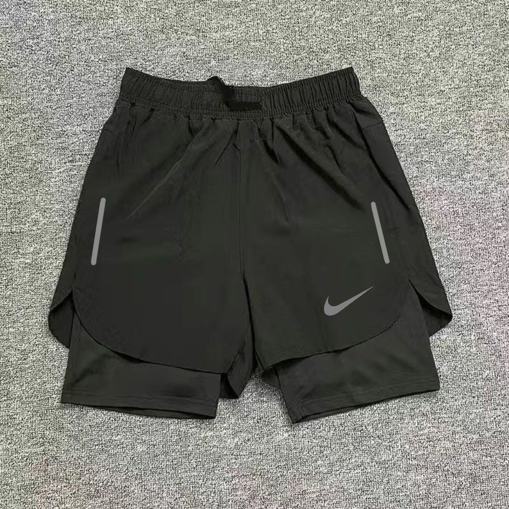 Running track and field shorts, sports quick-drying clothing, sports training for marathons, three-minute defense against being exposed, men and women double-layer fitness and breathable apparel