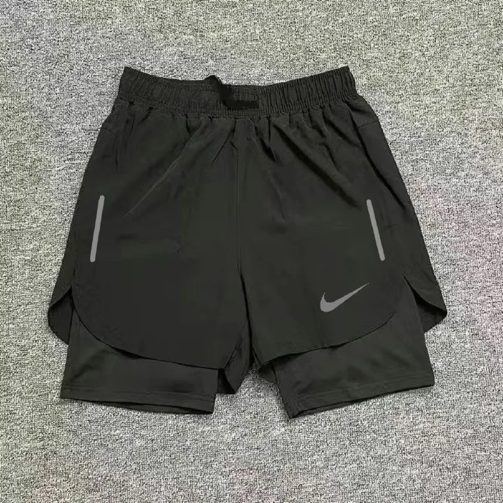 Running track and field shorts, sports quick-drying clothing, sports training for marathons, three-minute defense against being exposed, men and women double-layer fitness and breathable apparel