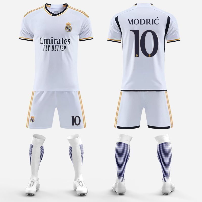 UEFA Champions League Real Madrid jersey, Cristiano Ronaldo's 7-number jersey football outfit set, custom-made for men and women, children's football training outfit