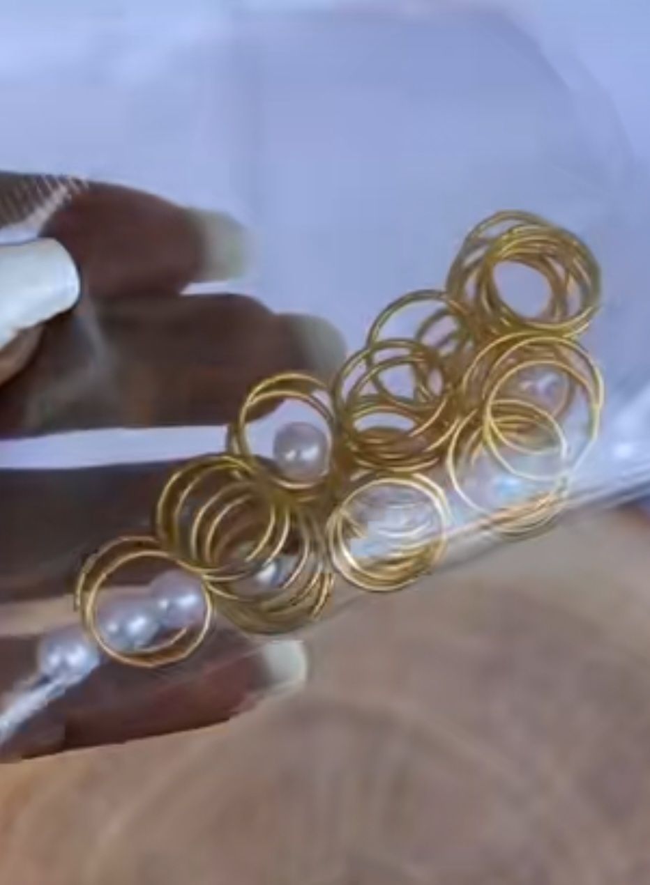 Gold and Silver Rings hair charms /braid charms or hair hoops, which are used as decorative accessories for various hairstyles like braids, dreadlocks, and locs.
