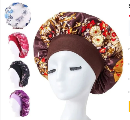 Smooth Satin Hair Bonnet/sleeping Cap/bonet Cap.