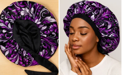 Smooth Satin Hair Bonnet/sleeping Cap/bonet Cap.