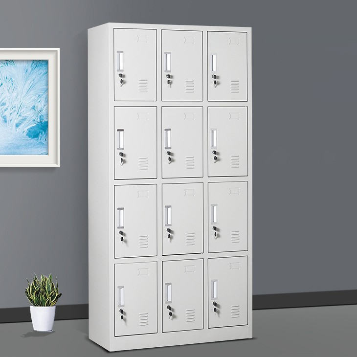 12-Door Metal Locker Cabinet