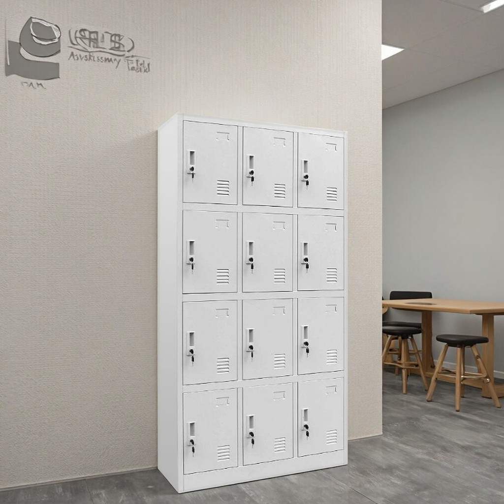 12-Door Metal Locker Cabinet