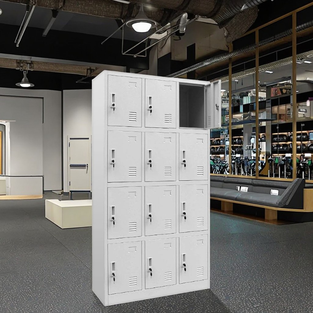 12-Door Metal Locker Cabinet
