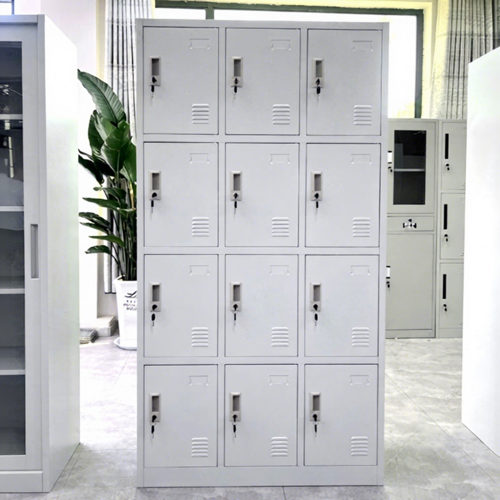 12-Door Metal Locker Cabinet