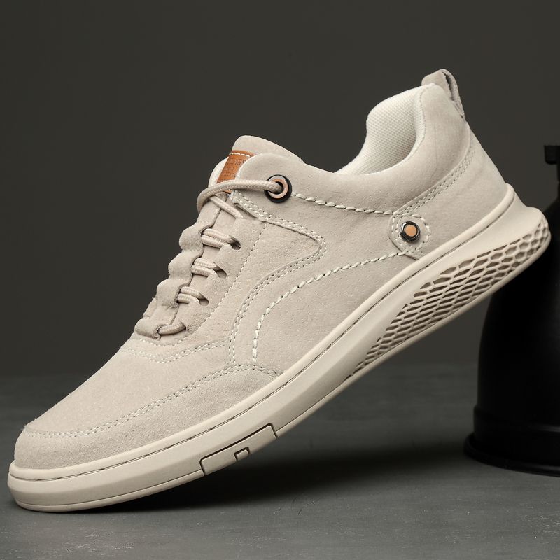Men's Shoes Clearance Sale Genuine Leather Casual Shoes Suede Soft Sole Sports Leather Shoes