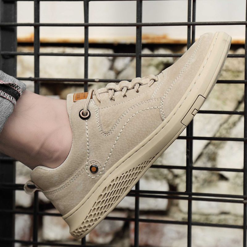 Men's Shoes Clearance Sale Genuine Leather Casual Shoes Suede Soft Sole Sports Leather Shoes