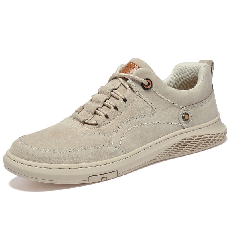 Men's Shoes Clearance Sale Genuine Leather Casual Shoes Suede Soft Sole Sports Leather Shoes