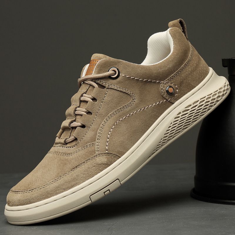 Men's Shoes Clearance Sale Genuine Leather Casual Shoes Suede Soft Sole Sports Leather Shoes