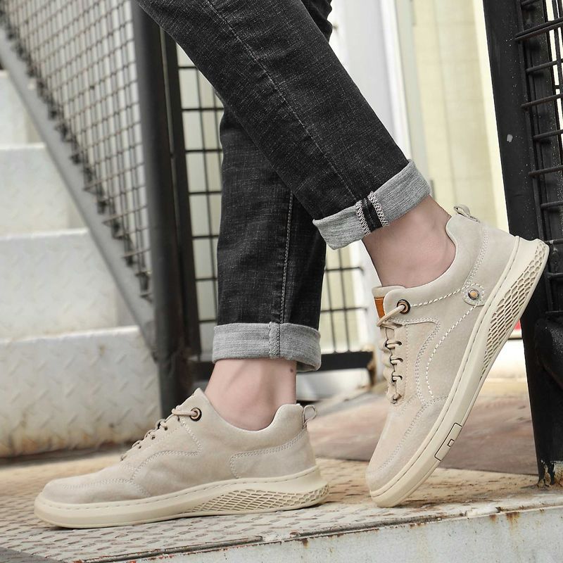 Men's Shoes Clearance Sale Genuine Leather Casual Shoes Suede Soft Sole Sports Leather Shoes
