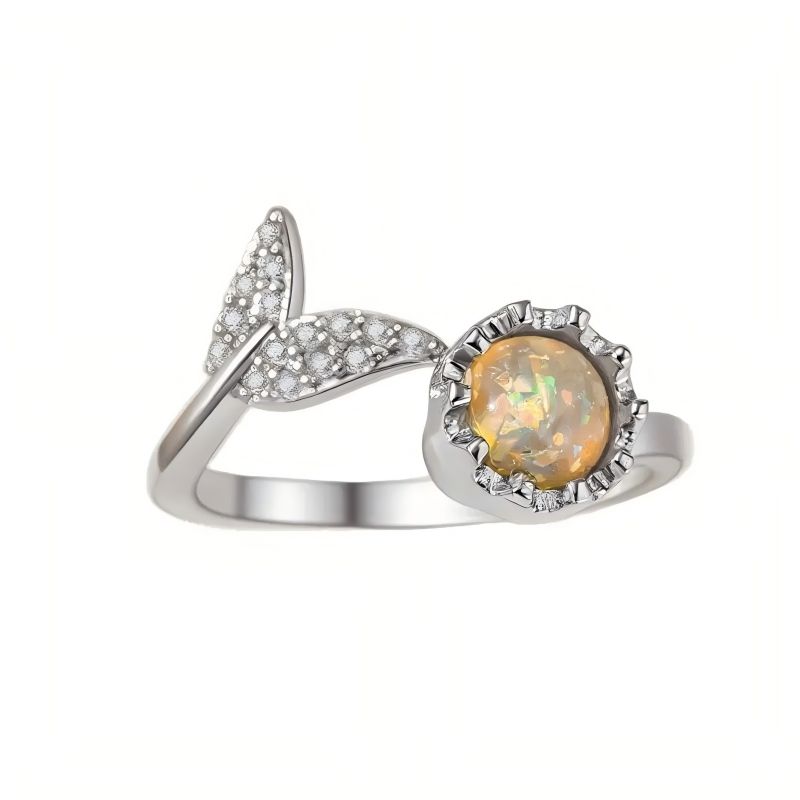 Trendy daisy spinning ring, suitable for women, stylish and simple design, a creative accessory for women to relieve stress and anxiety