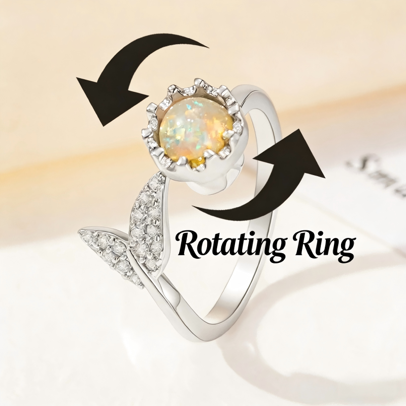 Trendy daisy spinning ring, suitable for women, stylish and simple design, a creative accessory for women to relieve stress and anxiety
