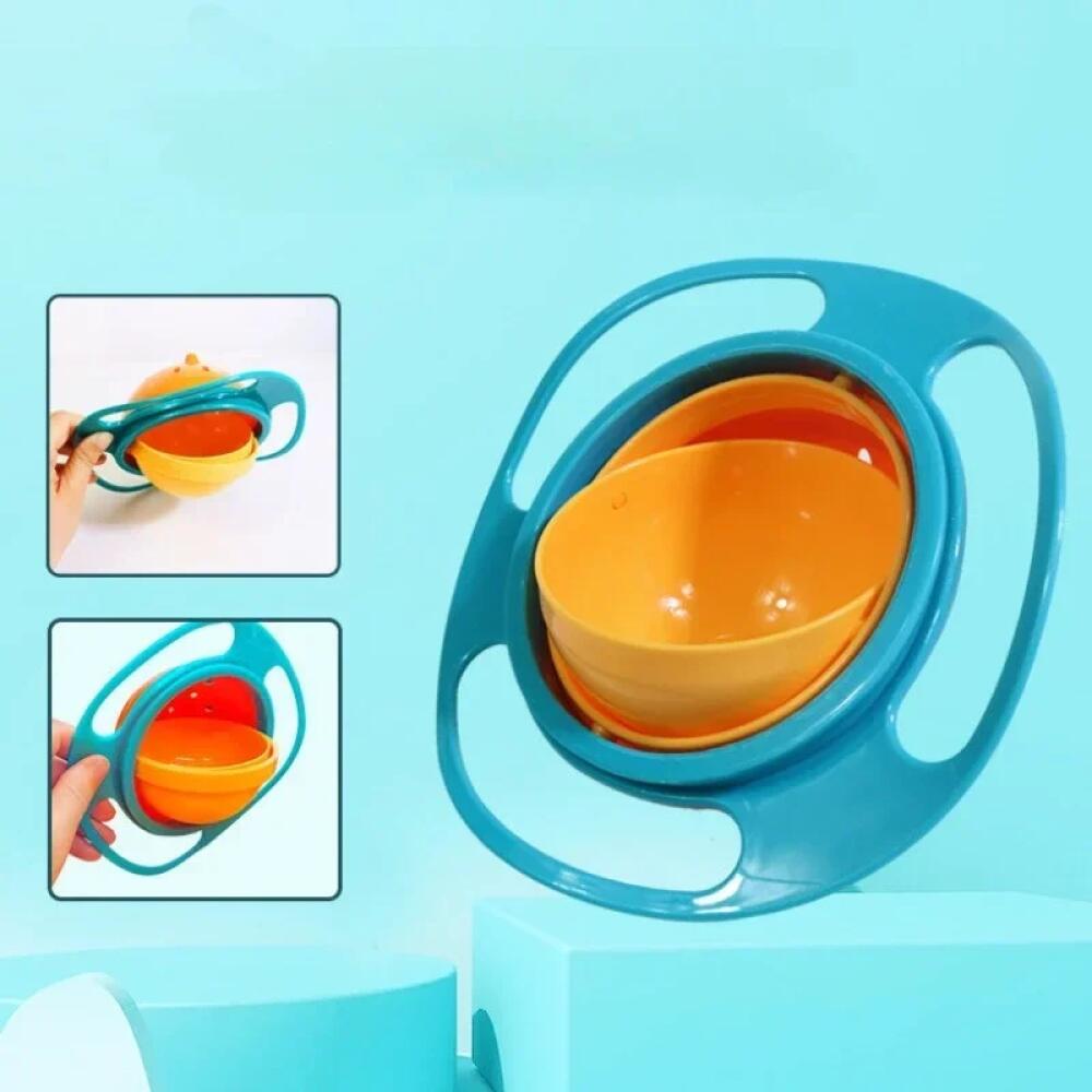 Baby Baby CHILDREN'S Bowl 360 Degree Rotation Gyro Bowl Lion Bowl Balance Bowl Do Not Pour Anti-scald and Anti-fall Eating Bowl