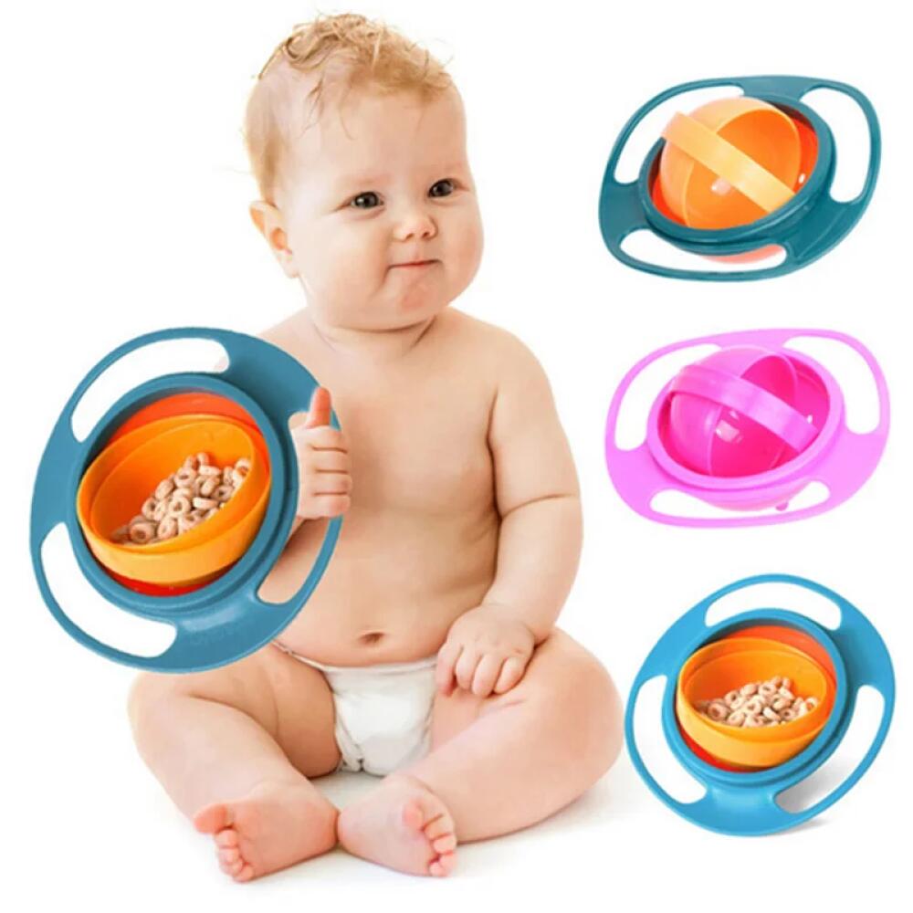 Baby Baby CHILDREN'S Bowl 360 Degree Rotation Gyro Bowl Lion Bowl Balance Bowl Do Not Pour Anti-scald and Anti-fall Eating Bowl