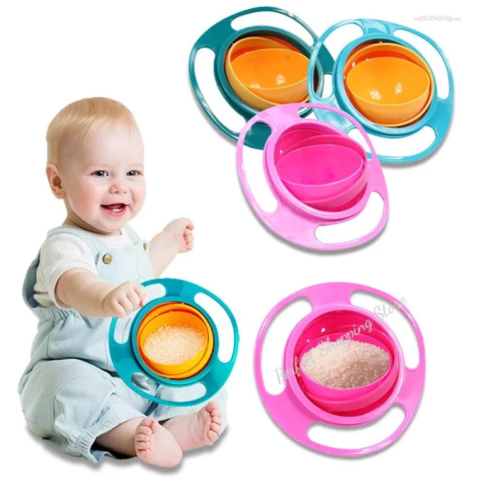 Baby Baby CHILDREN'S Bowl 360 Degree Rotation Gyro Bowl Lion Bowl Balance Bowl Do Not Pour Anti-scald and Anti-fall Eating Bowl
