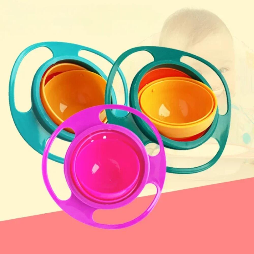Baby Baby CHILDREN'S Bowl 360 Degree Rotation Gyro Bowl Lion Bowl Balance Bowl Do Not Pour Anti-scald and Anti-fall Eating Bowl
