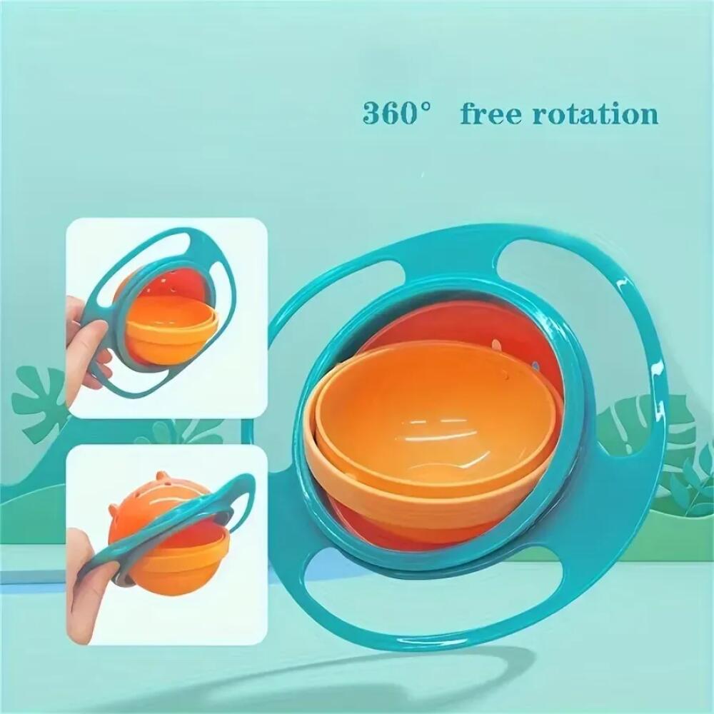 Baby Baby CHILDREN'S Bowl 360 Degree Rotation Gyro Bowl Lion Bowl Balance Bowl Do Not Pour Anti-scald and Anti-fall Eating Bowl
