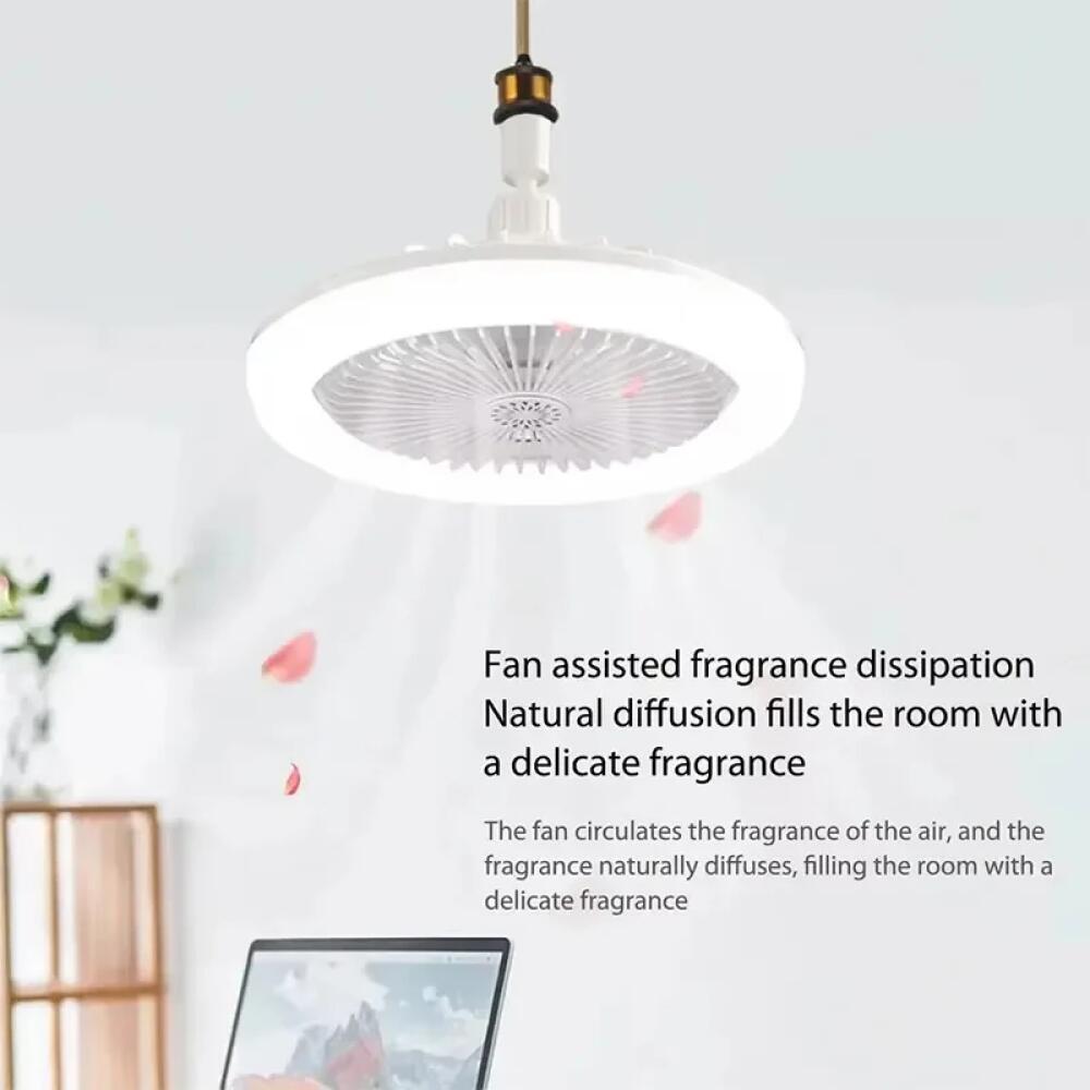 E27 Lamp Holder Universal Fan Light Bedroom Light Quiet Electric Fan Chandelier Control Led Study Dining Room Light