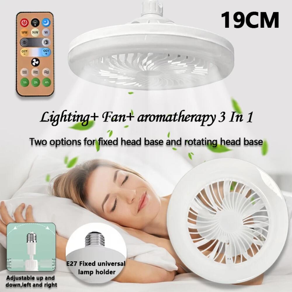 E27 Lamp Holder Universal Fan Light Bedroom Light Quiet Electric Fan Chandelier Control Led Study Dining Room Light