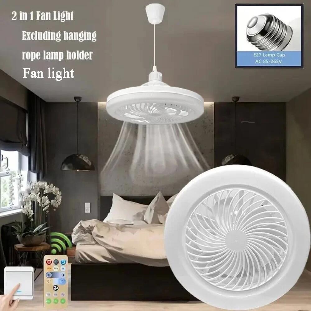 E27 Lamp Holder Universal Fan Light Bedroom Light Quiet Electric Fan Chandelier Control Led Study Dining Room Light