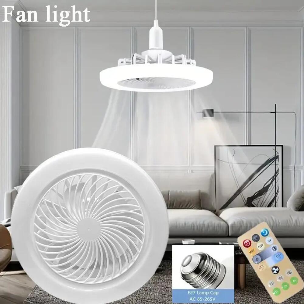 E27 Lamp Holder Universal Fan Light Bedroom Light Quiet Electric Fan Chandelier Control Led Study Dining Room Light