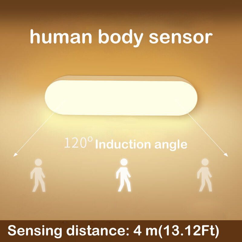 Wireless LED Motion Sensor Lamp Night Lights USB Rechargeable Magnetic For Wardrobe Room Closet Kitchen Aisle Tube Detector Bulb