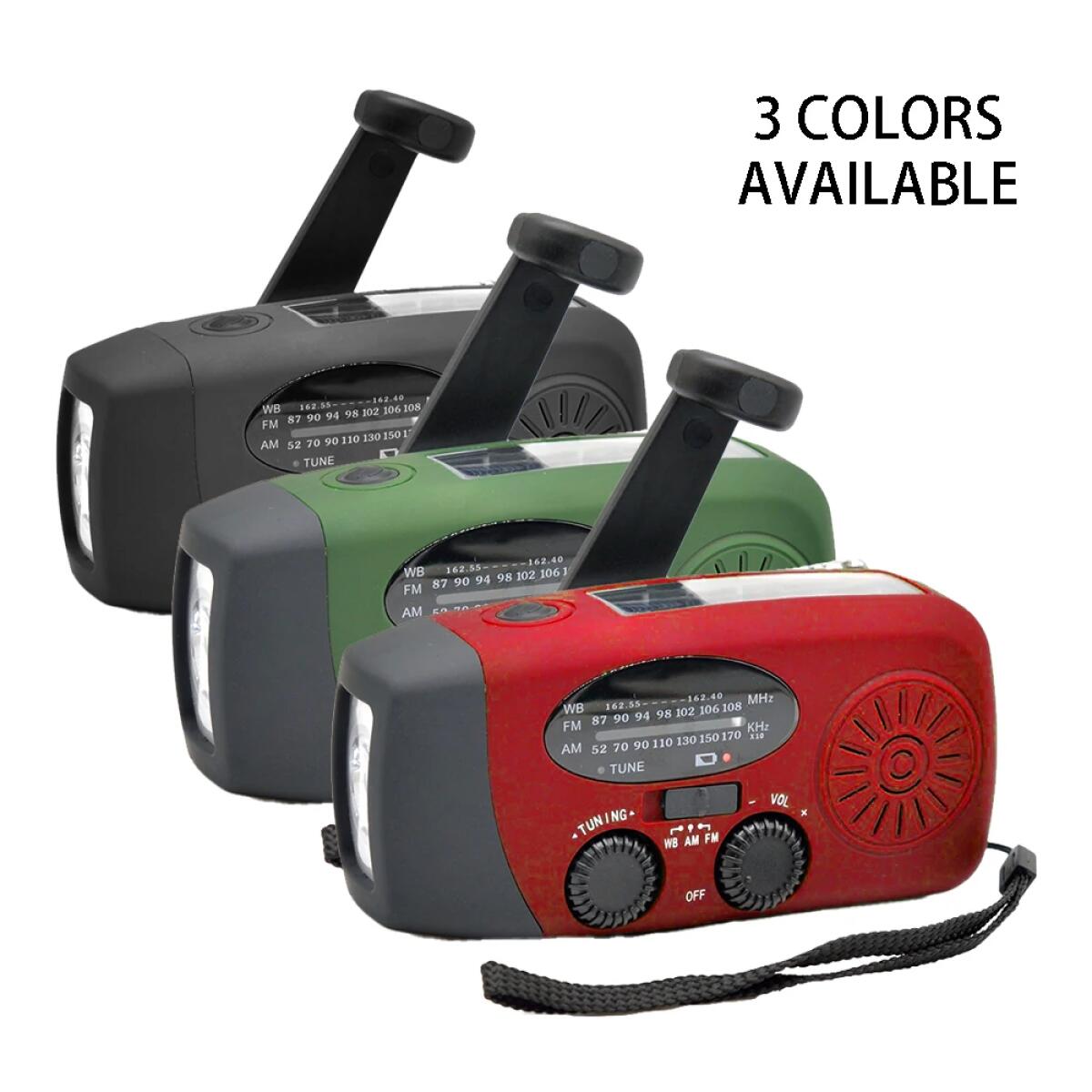 Emergency Solar Radio Survival Hand Crank Radio with LED Flashlight Radio AM FM NOAA Portable Weather Radio Small Portable Radio
