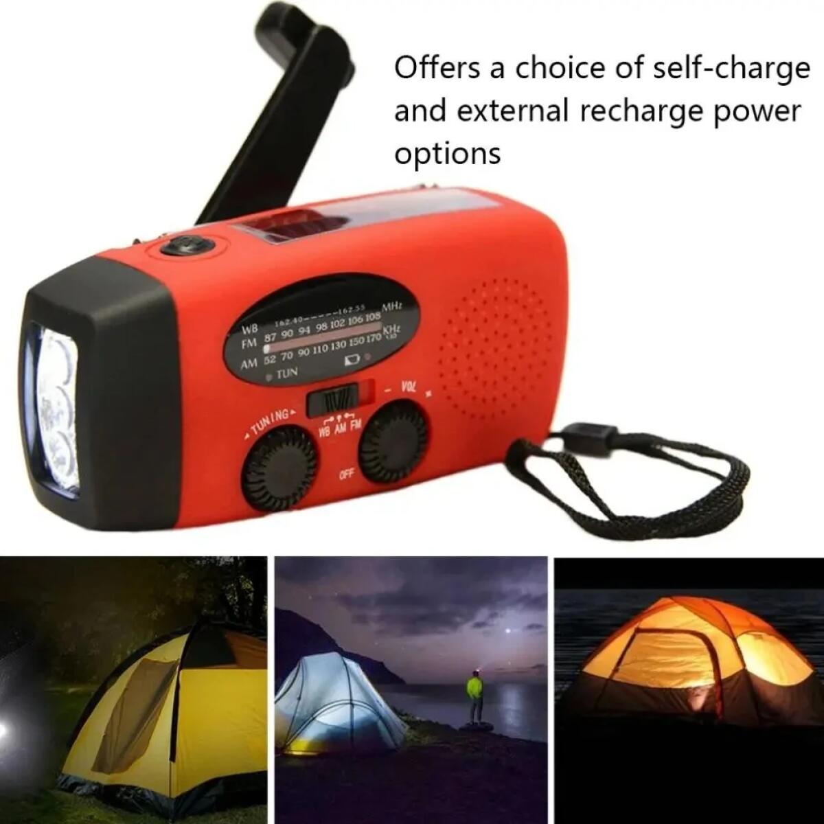 Emergency Solar Radio Survival Hand Crank Radio with LED Flashlight Radio AM FM NOAA Portable Weather Radio Small Portable Radio