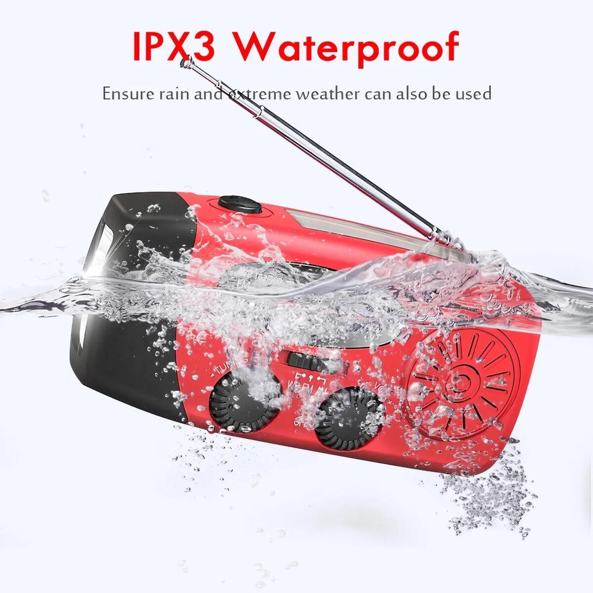 Emergency Solar Radio Survival Hand Crank Radio with LED Flashlight Radio AM FM NOAA Portable Weather Radio Small Portable Radio