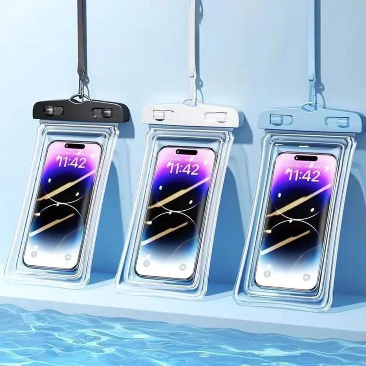 Universal Waterproof Phone Pouch Dry Bag Floating IPX8 Phone Case with Lanyard Water Proof Bags Strap for Diving Swimming Sports