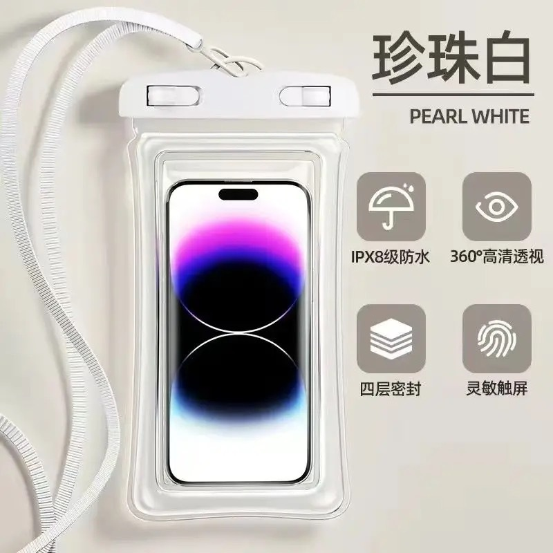 Universal Waterproof Phone Pouch Dry Bag Floating IPX8 Phone Case with Lanyard Water Proof Bags Strap for Diving Swimming Sports