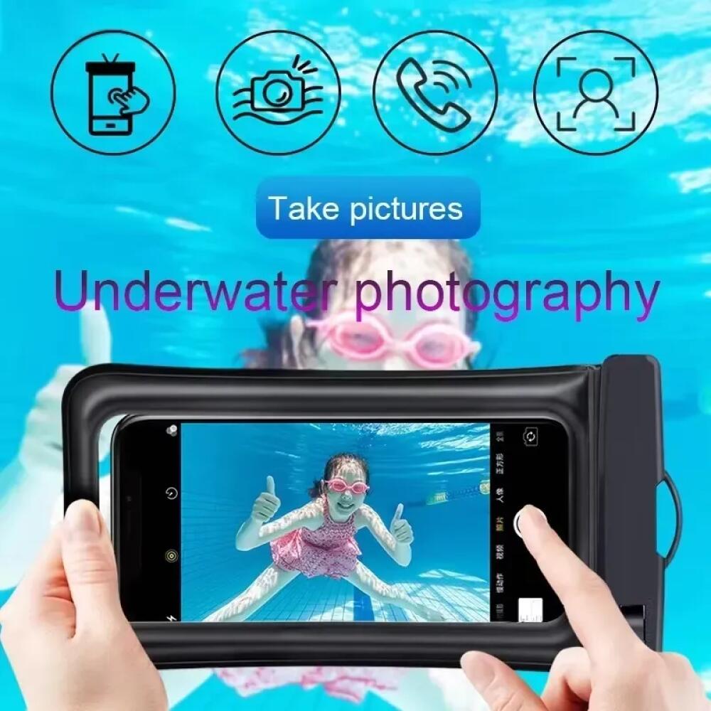 Universal Waterproof Phone Pouch Dry Bag Floating IPX8 Phone Case with Lanyard Water Proof Bags Strap for Diving Swimming Sports