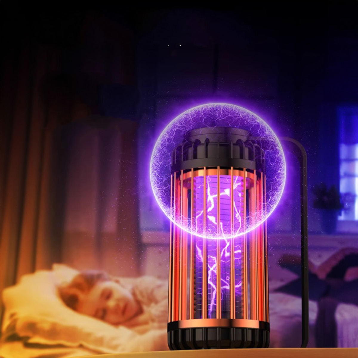 Electric Shock Mosquito Killer Lamp Outdoor Atmosphere Light Mosquito Repellent Safe Efficient Home Mosquito Zapper Household