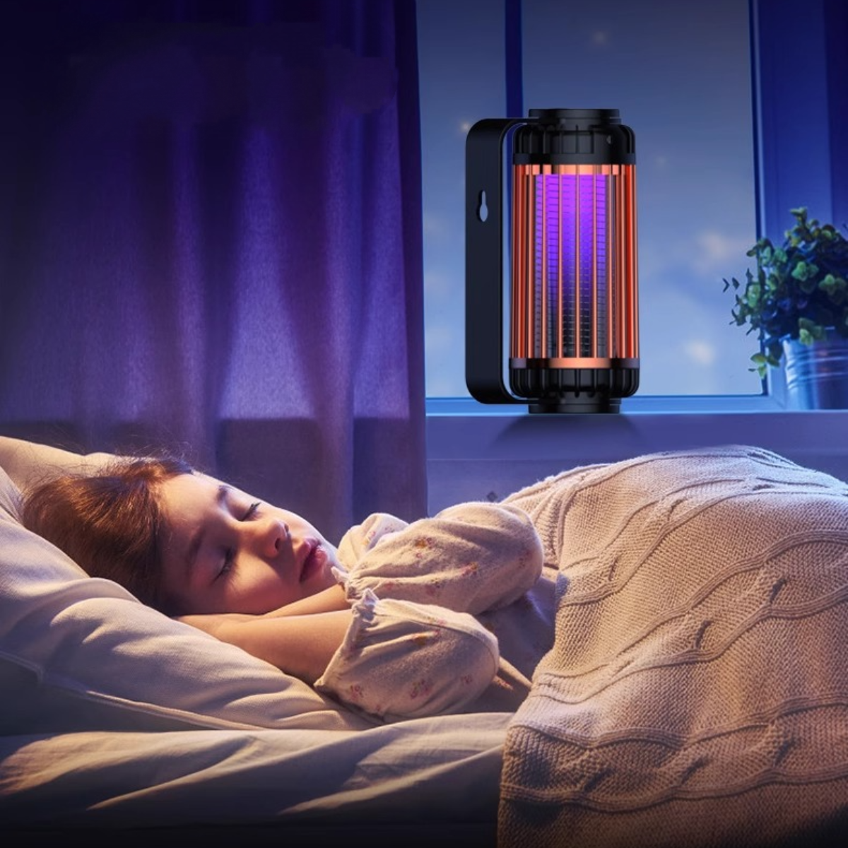 Electric Shock Mosquito Killer Lamp Outdoor Atmosphere Light Mosquito Repellent Safe Efficient Home Mosquito Zapper Household