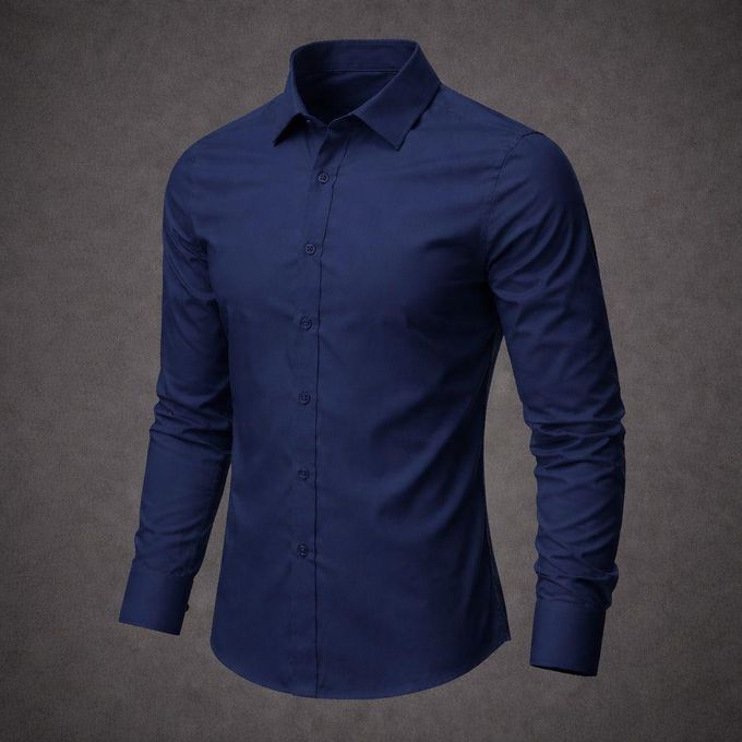 4Turkey Style Official Mens Longsleeve Shirt Slim Fit 100%Cotton- Beige, Navy Blue, White And Maroon