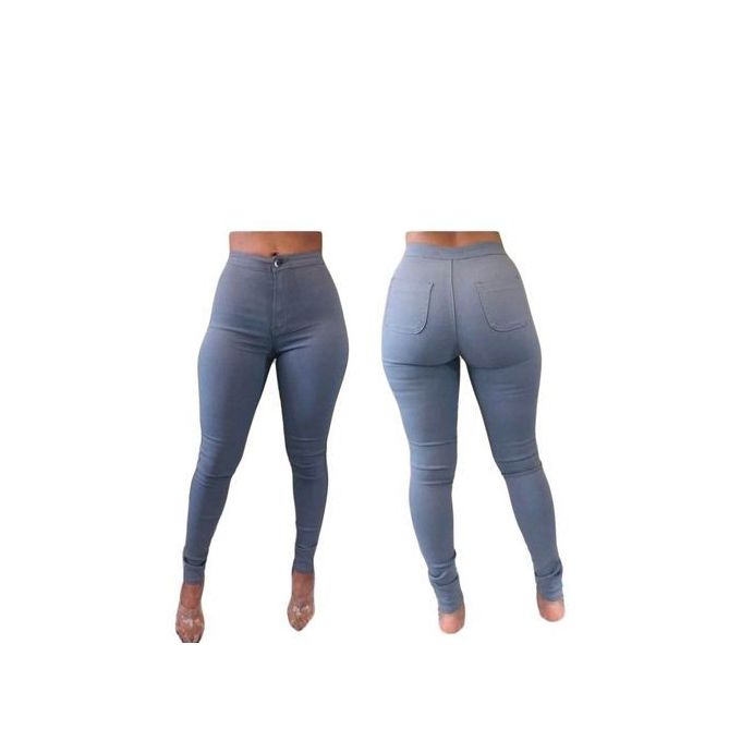 Ladies Gray High Waist Jeans – Women’s Slim Fit Stretch Denim Pants, Stylish High Rise Comfortable Soft Durable Fabric Casual & Everyday Wear Trendy Body Shaping Modern Fit Classic Grey Jeans